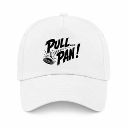 Casquette Ball Trap - Pull Pan - Impact du plateau - Blanc