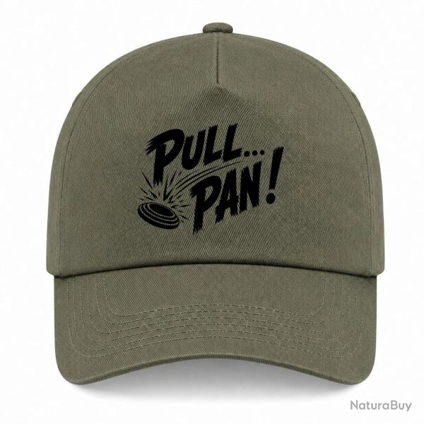 Casquette Ball Trap - Pull Pan - Impact du plateau - Kaki / Noir