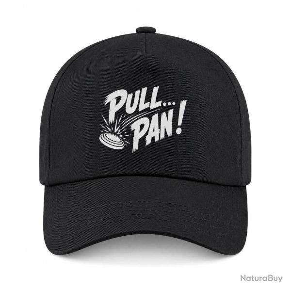 Casquette Ball Trap - Pull Pan - Impact du plateau - Noir