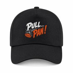 Casquette Ball Trap - Pull Pan - Impact du plateau - Noir / Orange