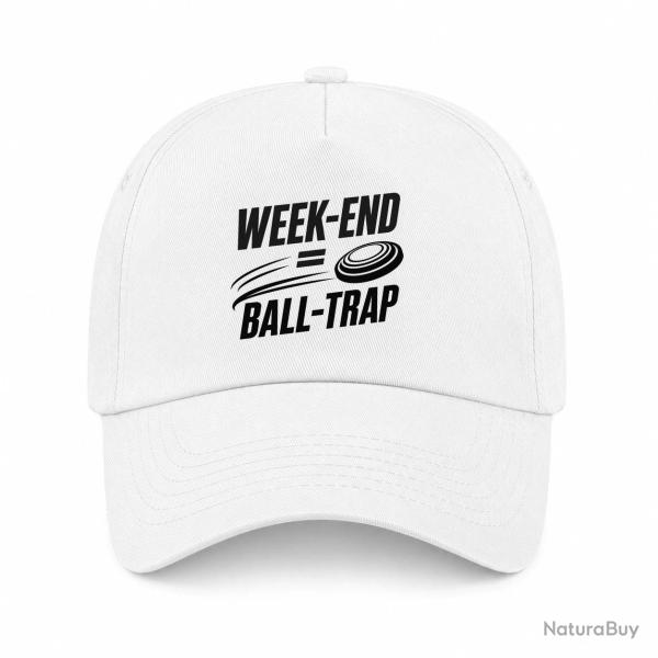 Casquette Ball Trap - Week-end Ball Trap - Stand et plateaux - Blanc