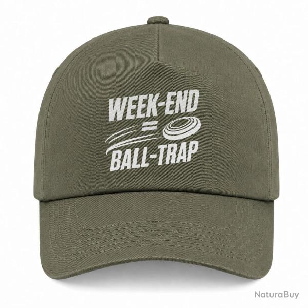 Casquette Ball Trap - Week-end Ball Trap - Stand et plateaux - Kaki / Blanc
