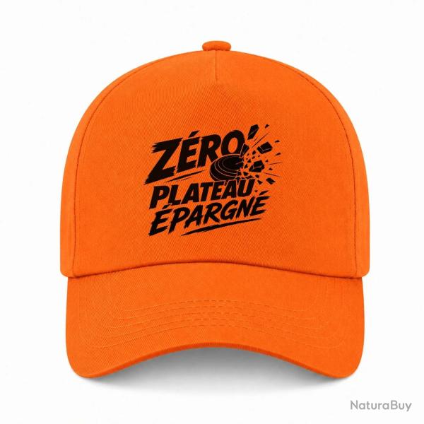 Casquette Ball Trap - Z�ro plateau �pargn� - Tireur d�termin� - Orange