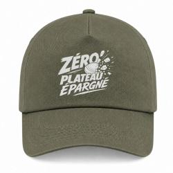 Casquette Ball Trap - Z&eacute;ro plateau &eacute;pargn&eacute; - Tireur d&eacute;termin&eacute; - Kaki / Blanc