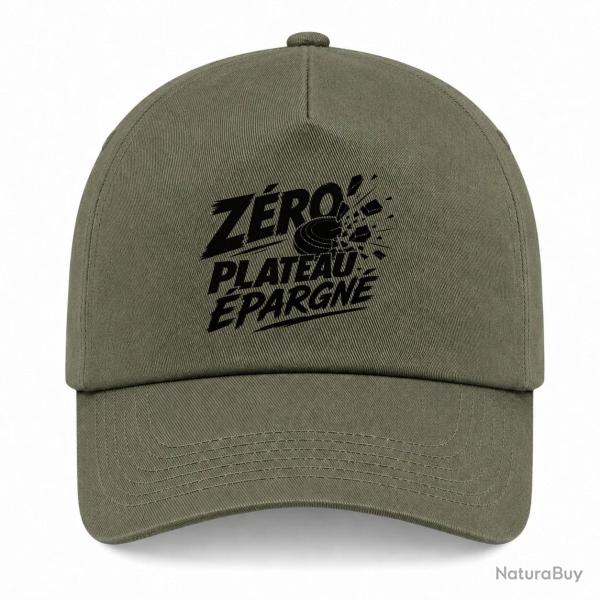 Casquette Ball Trap - Z�ro plateau �pargn� - Tireur d�termin� - Kaki / Noir