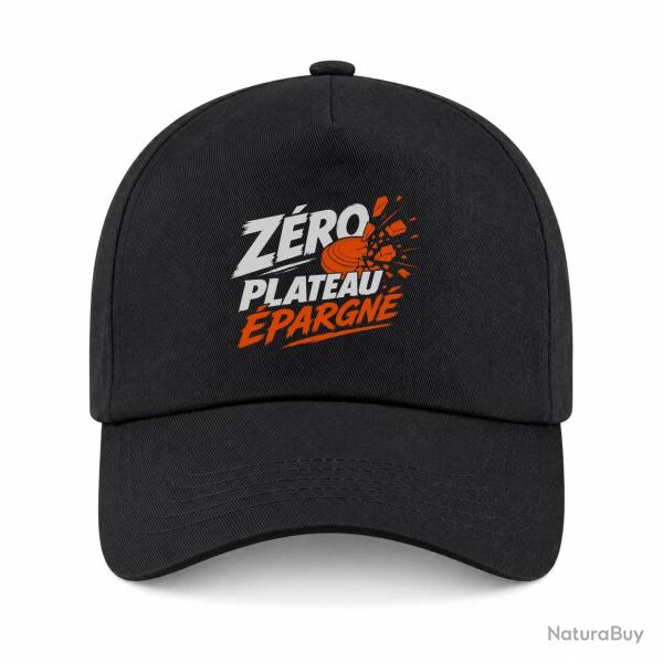 Casquette Ball Trap - Z�ro plateau �pargn� - Tireur d�termin� - Noir / Orange