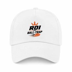 Casquette Ball Trap - Roi du Ball Trap - Couronne - Blanc / Orange