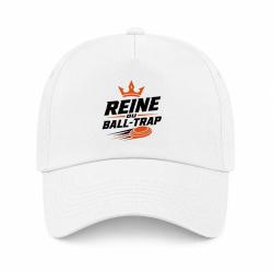Casquette Ball Trap - Reine du Ball Trap - Couronne - Blanc / Orange