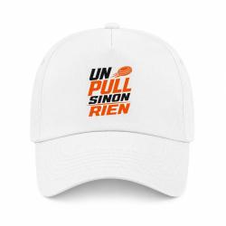 Casquette Ball Trap - Un Pull sinon rien - Slogan - Blanc / Orange