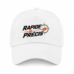 Casquette Ball Trap - Rapide et pr&eacute;cis - R&eacute;flexe tireur - Blanc / Orange