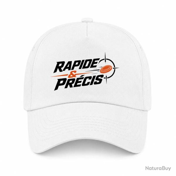 Casquette Ball Trap - Rapide et pr�cis - R�flexe tireur - Blanc / Orange