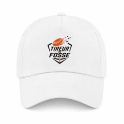 Casquette Ball Trap - Tireur de fosse - Discipline plateau - Blanc / Orange