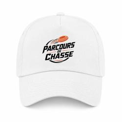 Casquette Ball Trap - Parcours de chasse - Tireur Sporting - Blanc / Orange