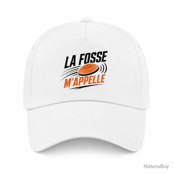 Casquette Ball Trap - La fosse m'appelle - Passion - Blanc / Orange