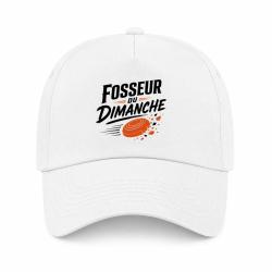 Casquette Ball Trap - Fosseur du dimanche - Tireur loisir - Blanc / Orange