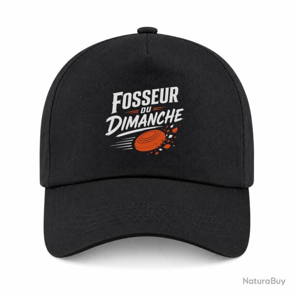 Casquette Ball Trap - Fosseur du dimanche - Tireur loisir - Noir / Orange