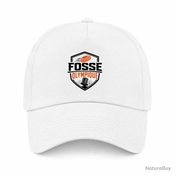 Casquette Ball Trap - Fosse olympique - Tir de comp�tition - Blanc / Orange