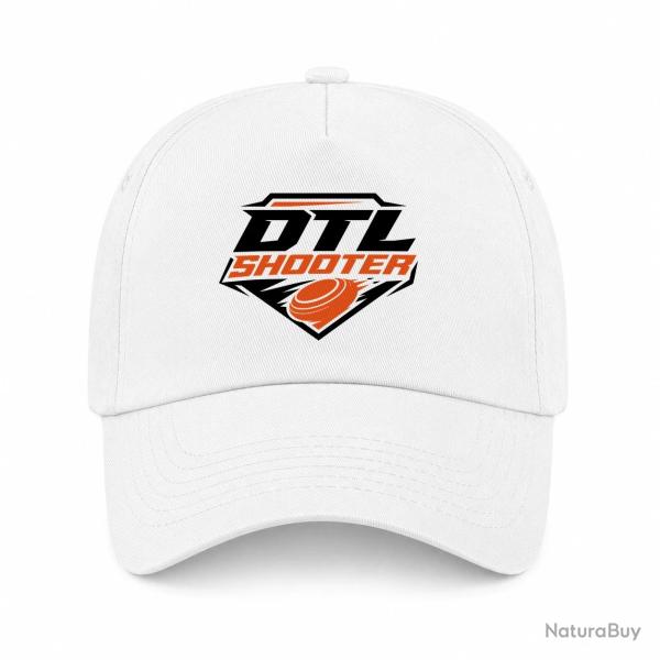 Casquette Ball Trap - DTL Shooter - Down The Line - Blanc / Orange