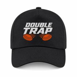 Casquette Ball Trap - Double Trap - Deux plateaux - Noir / Orange