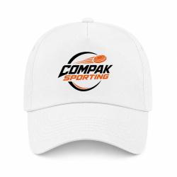 Casquette Ball Trap - Compak Sporting - Parcours rapide - Blanc / Orange