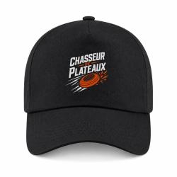 Casquette Ball Trap - Chasseur de plateaux - &Eacute;cusson tireur - Noir / Orange