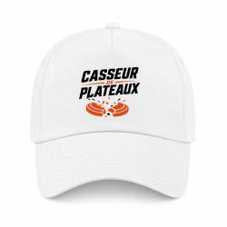 Casquette Ball Trap - Casseur de plateaux - Impact explosif - Blanc / Orange