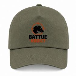 Casquette Chasse - Battue addict - Sanglier cibl&eacute; - Kaki / Noir / Orange