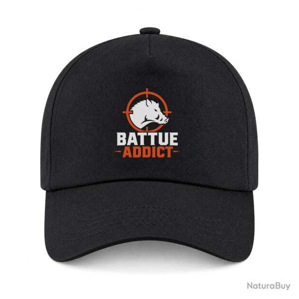 Casquette Chasse - Battue addict - Sanglier cibl� - Noir / Orange