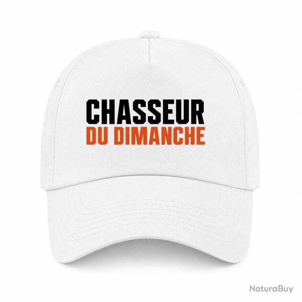 Casquette Chasse - Chasseur du dimanche - Orange - Blanc / Orange