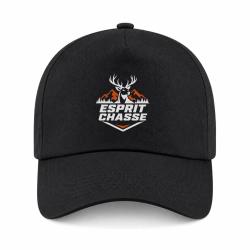 Casquette Chasse - Esprit chasse - Cerf des montagnes - Noir / Orange