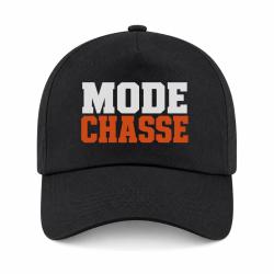 Casquette Chasse - Mode chasse - Typographie orange - Noir / Orange