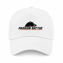 Casquette Chasse - Passion battue - Sanglier courant - Blanc / Orange