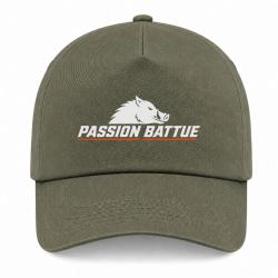 Casquette Chasse - Passion battue - Sanglier courant - Kaki / Blanc / Orange