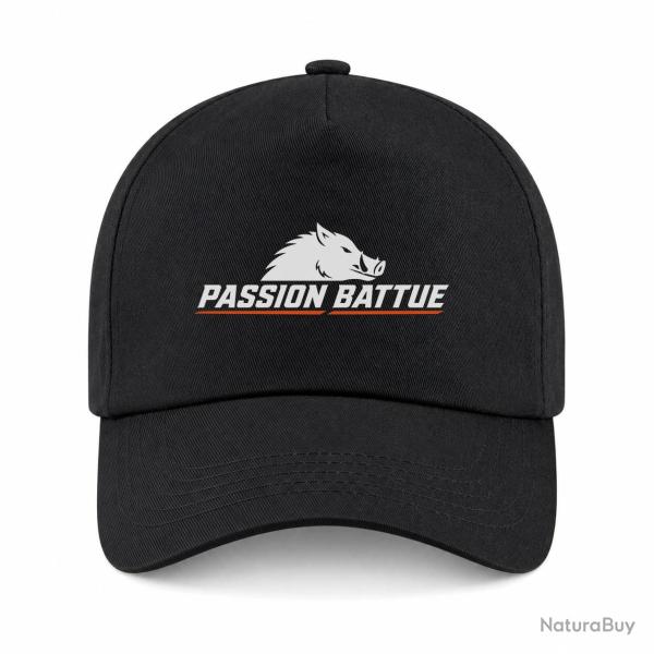 Casquette Chasse - Passion battue - Sanglier courant - Noir / Orange