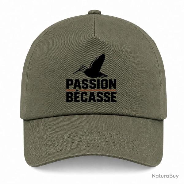 Casquette Chasse - Passion b�casse - Oiseau en vol - Kaki / Noir / Orange