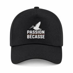 Casquette Chasse - Passion b&eacute;casse - Oiseau en vol - Noir / Orange