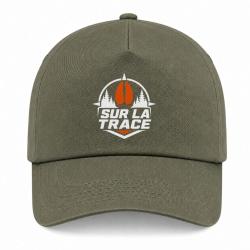 Casquette Chasse - Sur la trace - Empreinte de sanglier - Kaki / Blanc / Orange