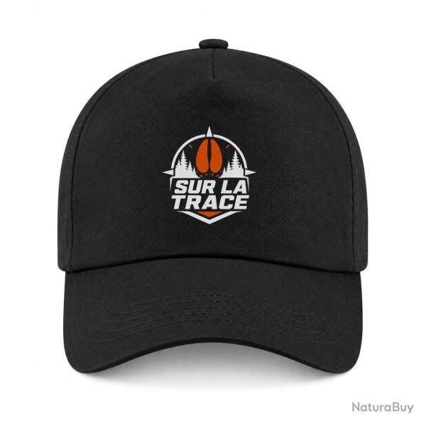 Casquette Chasse - Sur la trace - Empreinte de sanglier - Noir / Orange