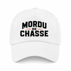 Casquette Chasseur - Mordu de chasse - Blanc / Orange