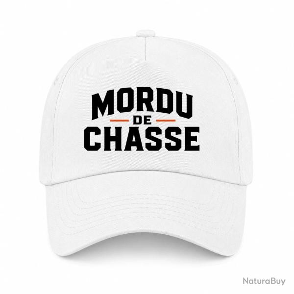 Casquette Chasseur - Mordu de chasse - Blanc / Orange