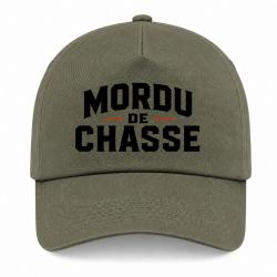 Casquette Chasseur - Mordu de chasse - Kaki / Noir / Orange