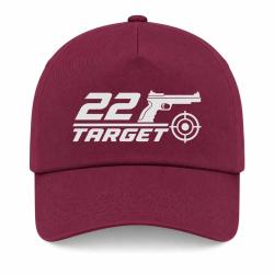 Casquette Tir Sportif - .22 Target - Bordeaux