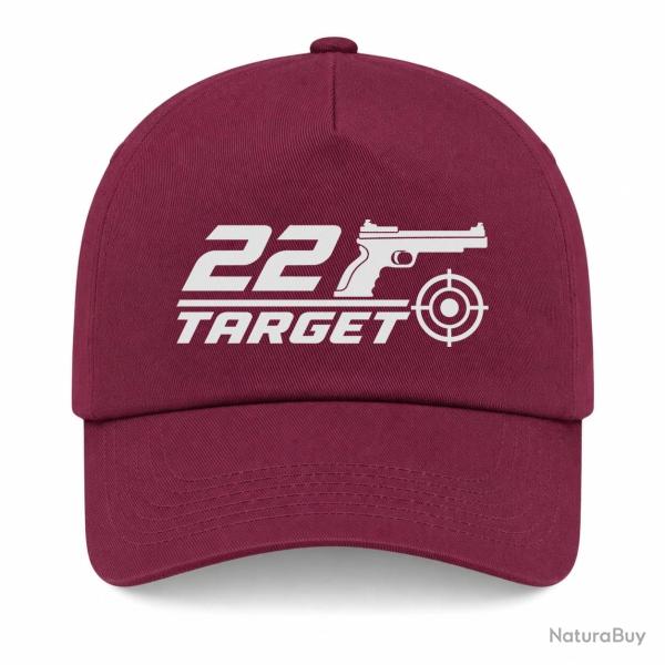 Casquette Tir Sportif - .22 Target - Bordeaux