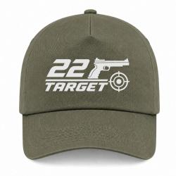 Casquette Tir Sportif - .22 Target - Kaki / Blanc