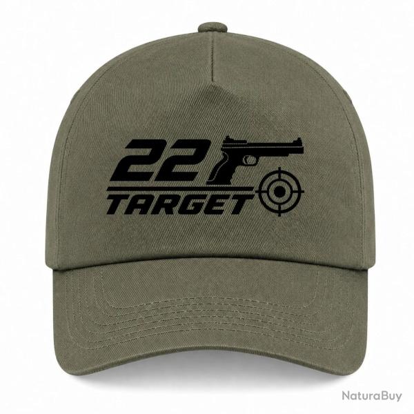 Casquette Tir Sportif - .22 Target - Kaki / Noir