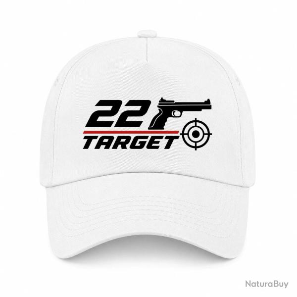 Casquette Tir Sportif - .22 Target - Blanc / Orange