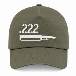 Casquette Arme - Cartouche 222 rem - Kaki / Blanc