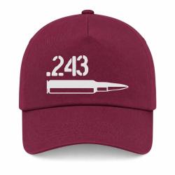 Casquette Arme - Cartouche 243 win - Bordeaux