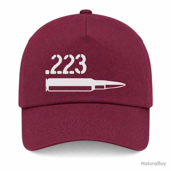 Casquette Arme - Cartouche 223 rem - Bordeaux