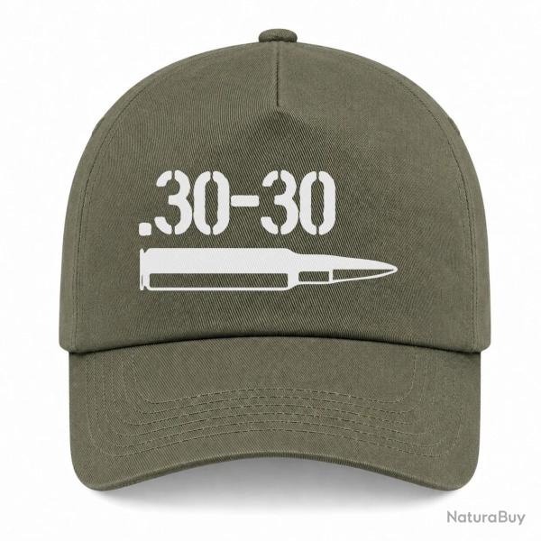 Casquette Arme - Cartouche 30-30 - Kaki / Blanc